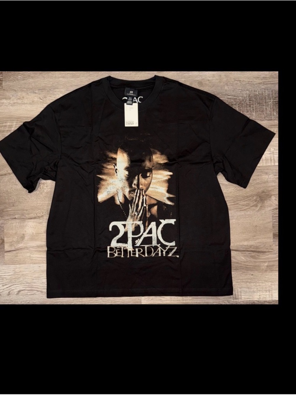 NWT Men's H&M 2Pac Boxy Shirt Size XL